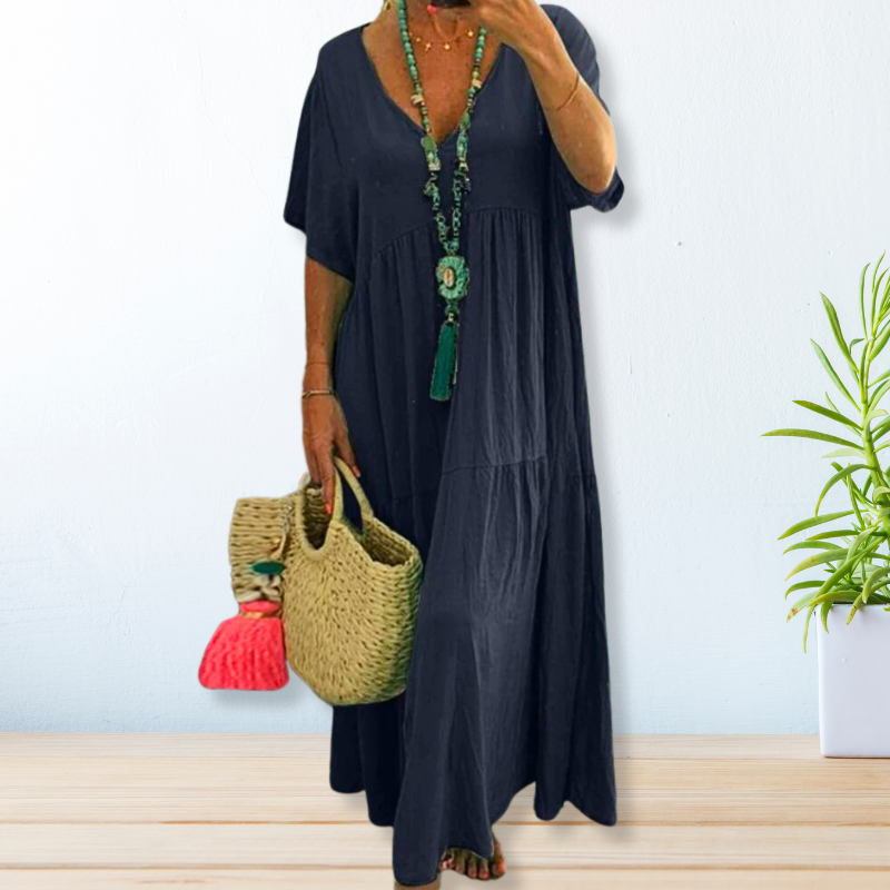 Maelis | Baumwoll-Leinen Kleid