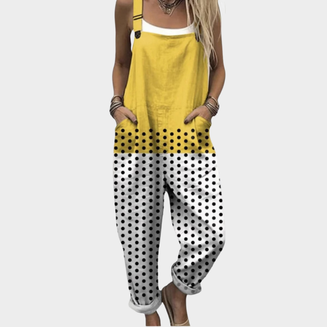 Bequeme bedruckte Latzhose