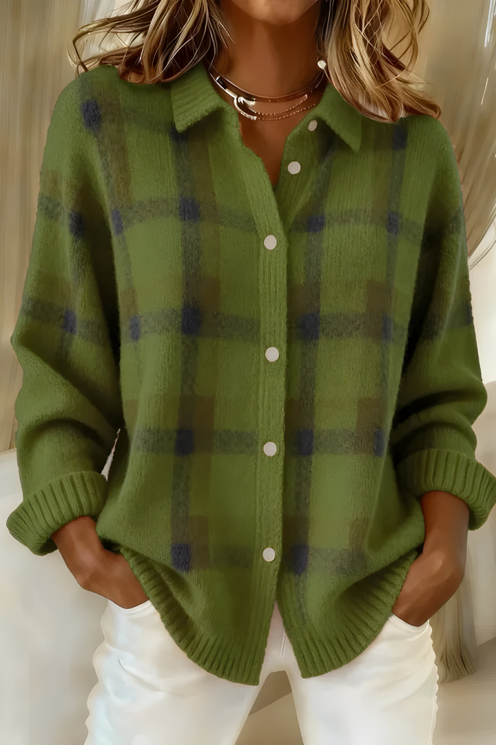 Corinna | Karo-Strickjacke