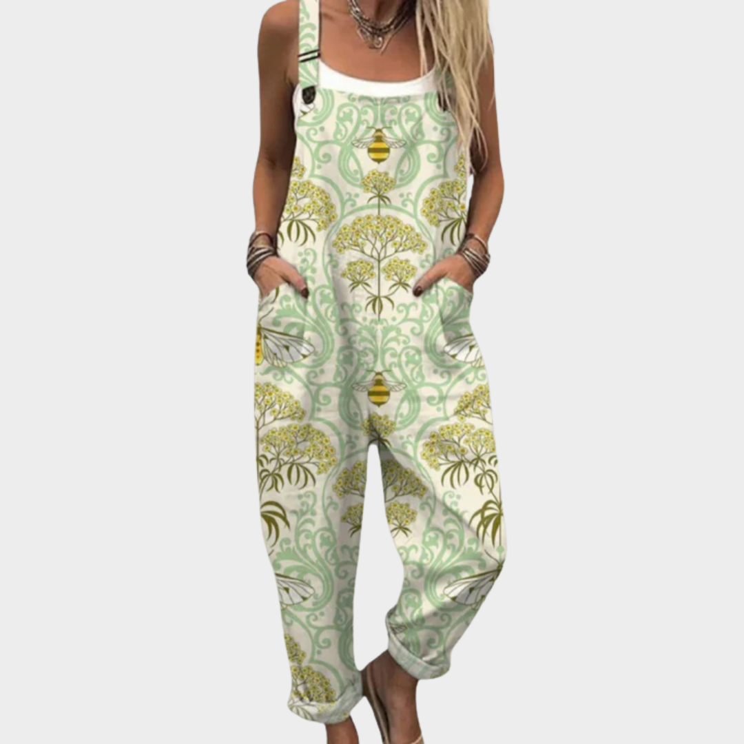 Bequeme, bedruckte Latzhose