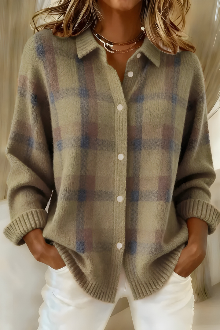 Corinna | Karo-Strickjacke