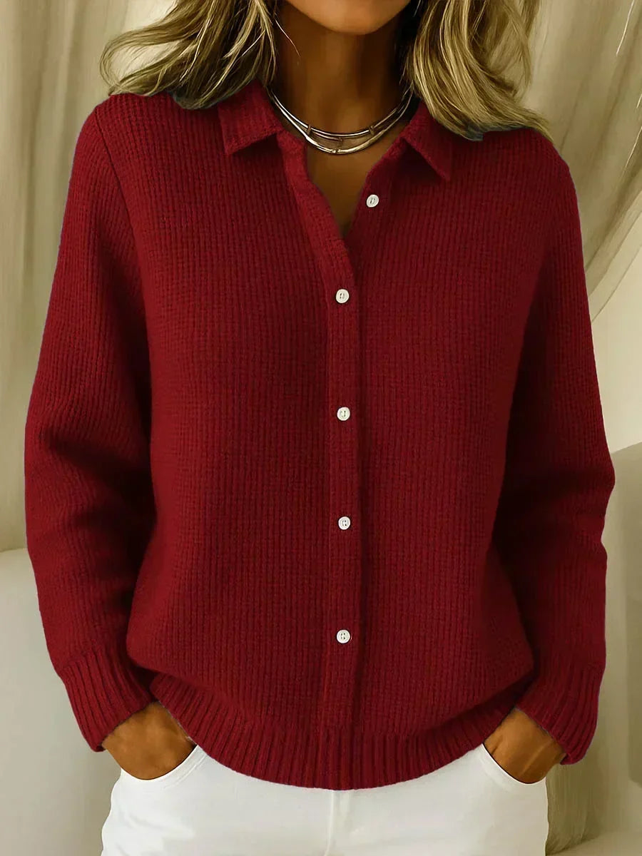 Hanni | Karierte Strickjacke mit Knöpfen