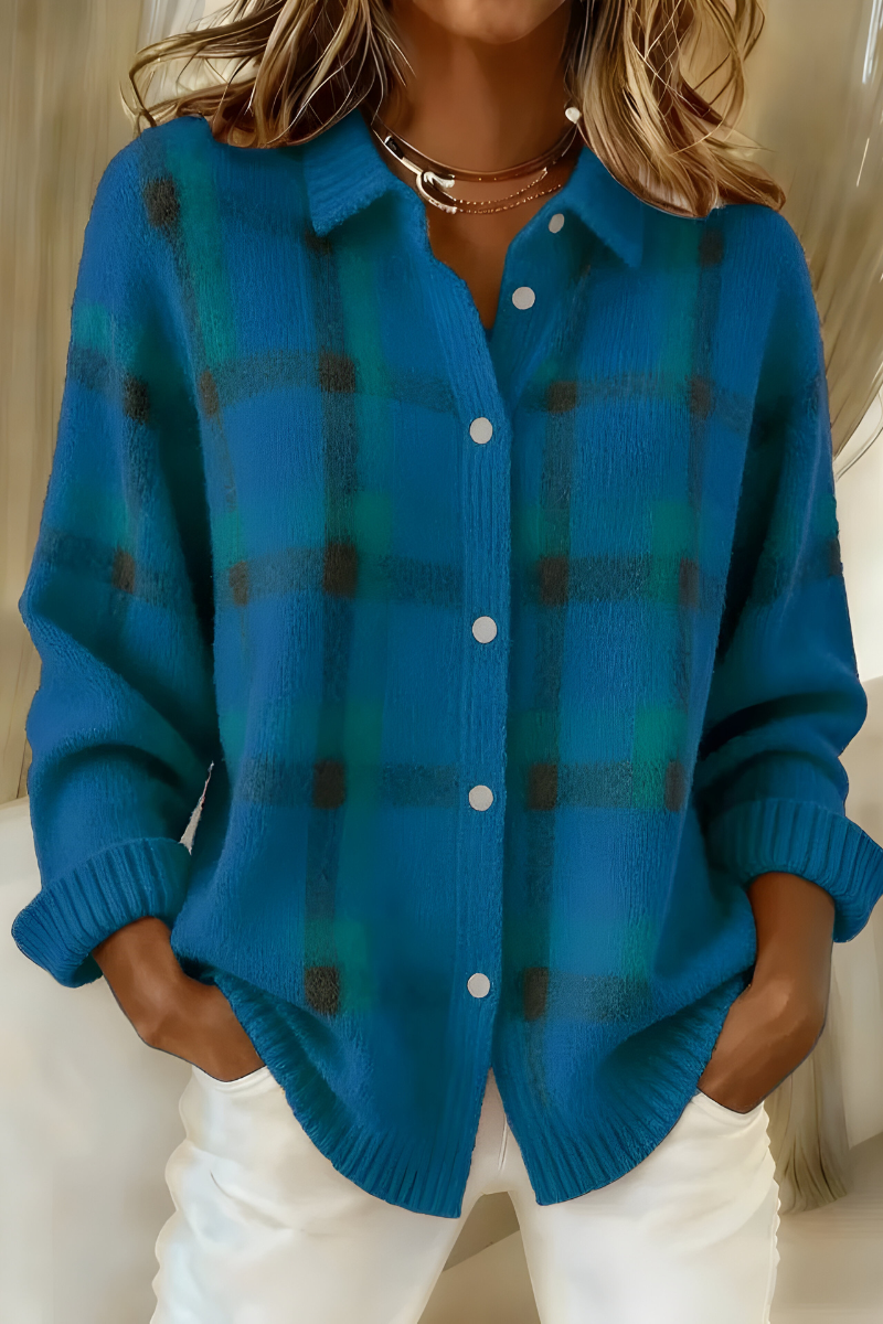 Corinna | Karo-Strickjacke