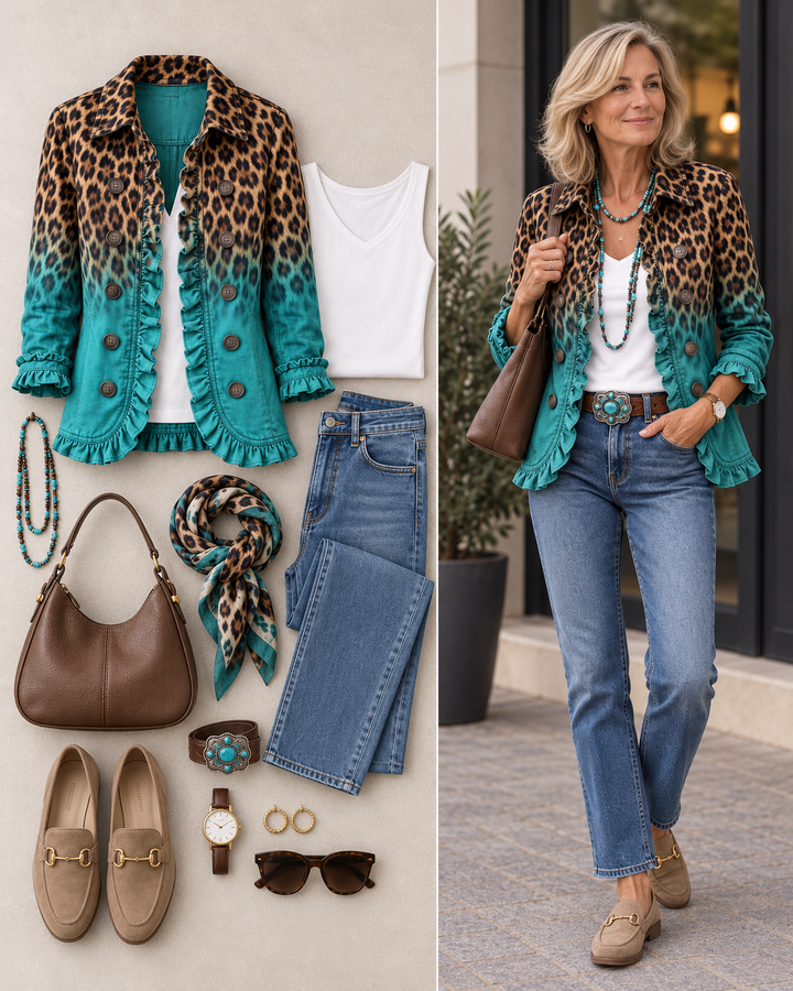 Barbara™ | Blazer im Leoparden-Verlauf