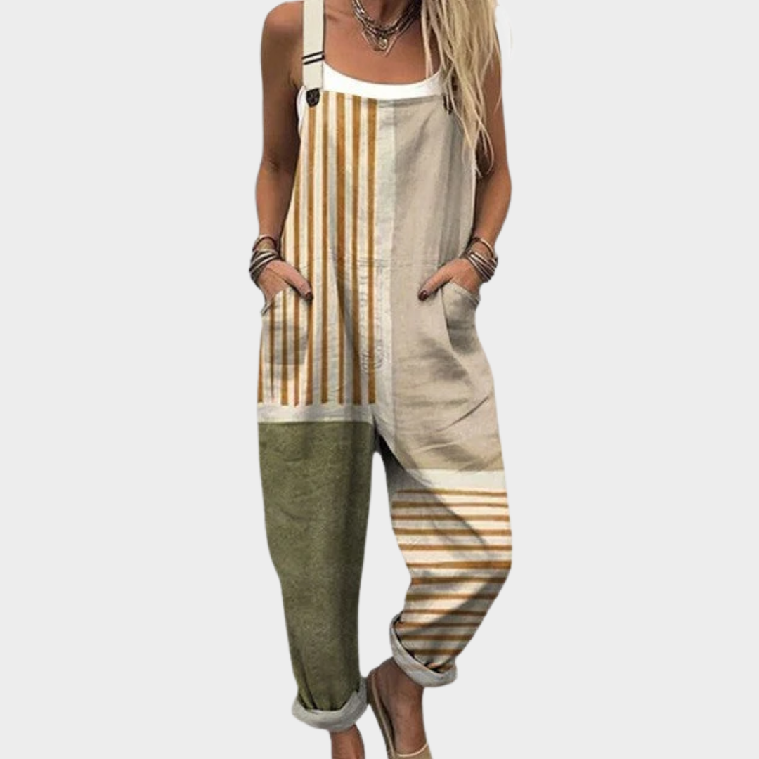 Bequeme bedruckte Latzhose