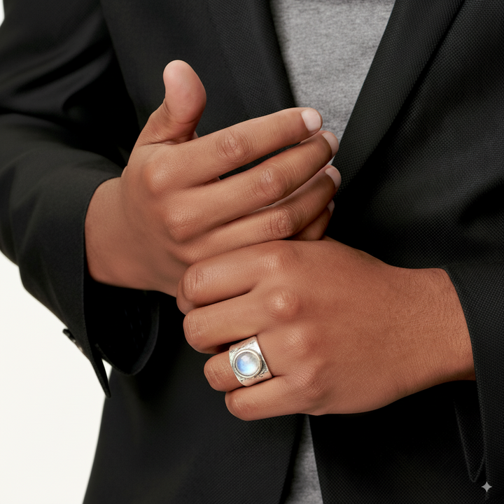 Boho-Ring mit Schimmerstein – Stefan Berlin