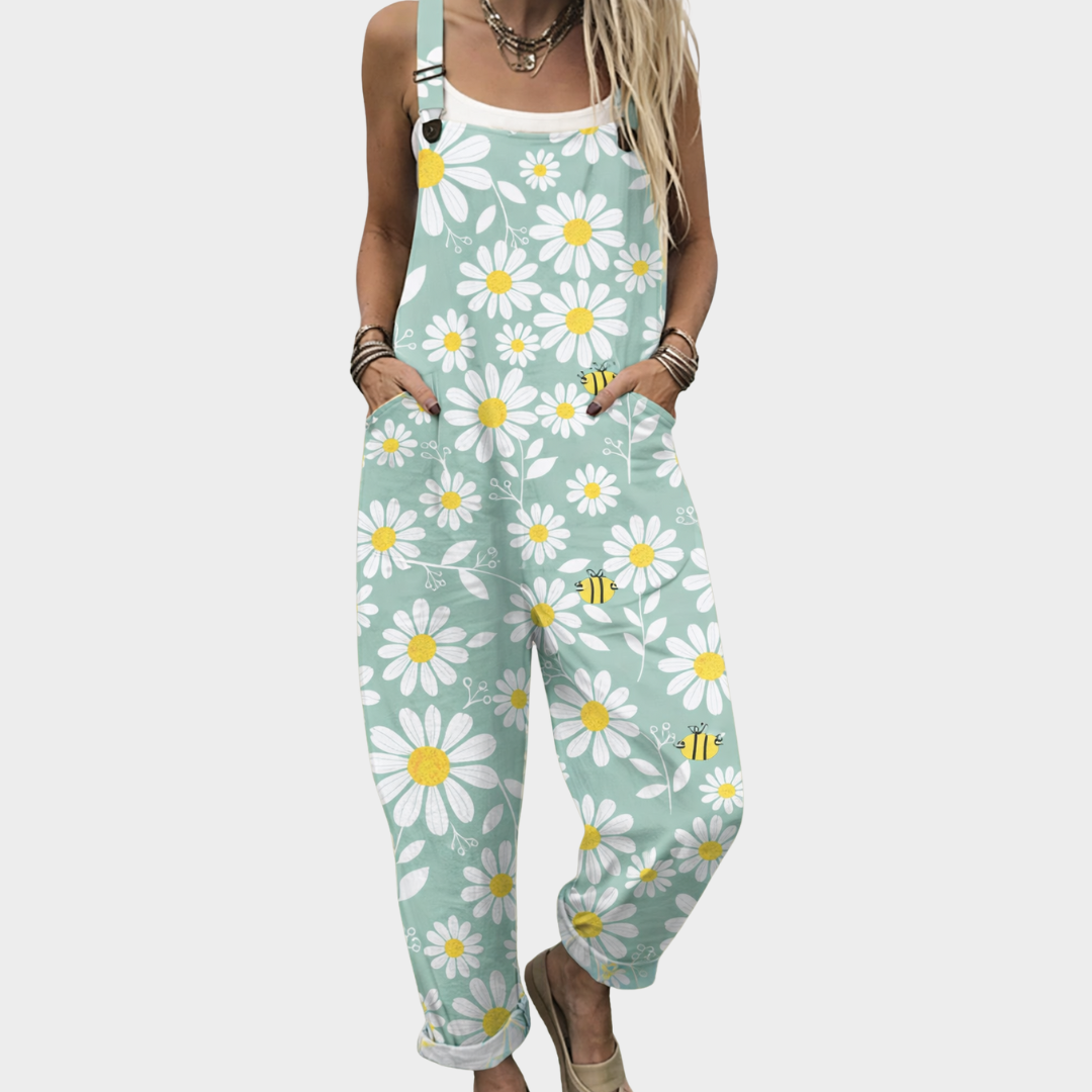 Bequeme bedruckte Latzhose