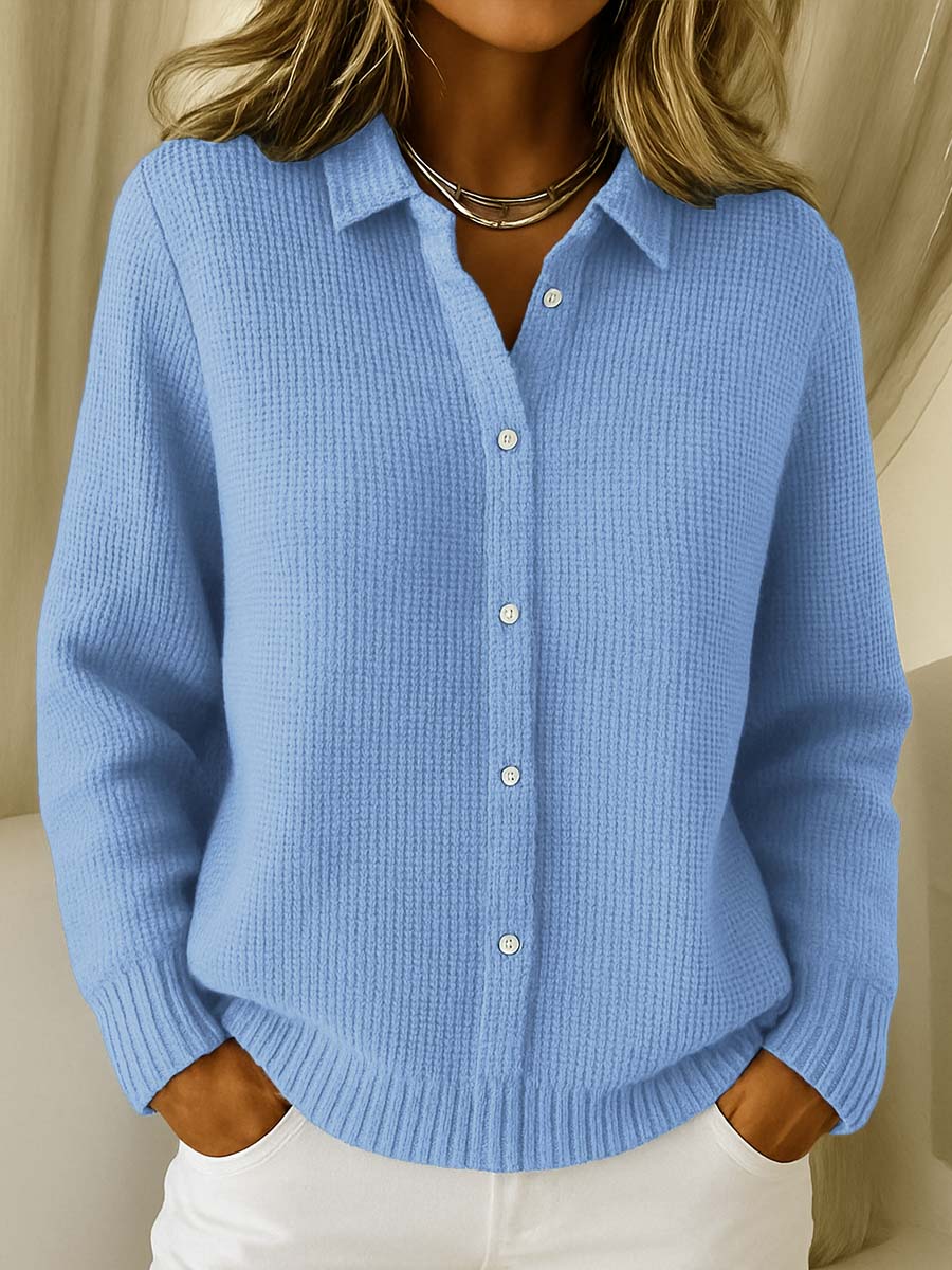 Hanni | Karierte Strickjacke mit Knöpfen
