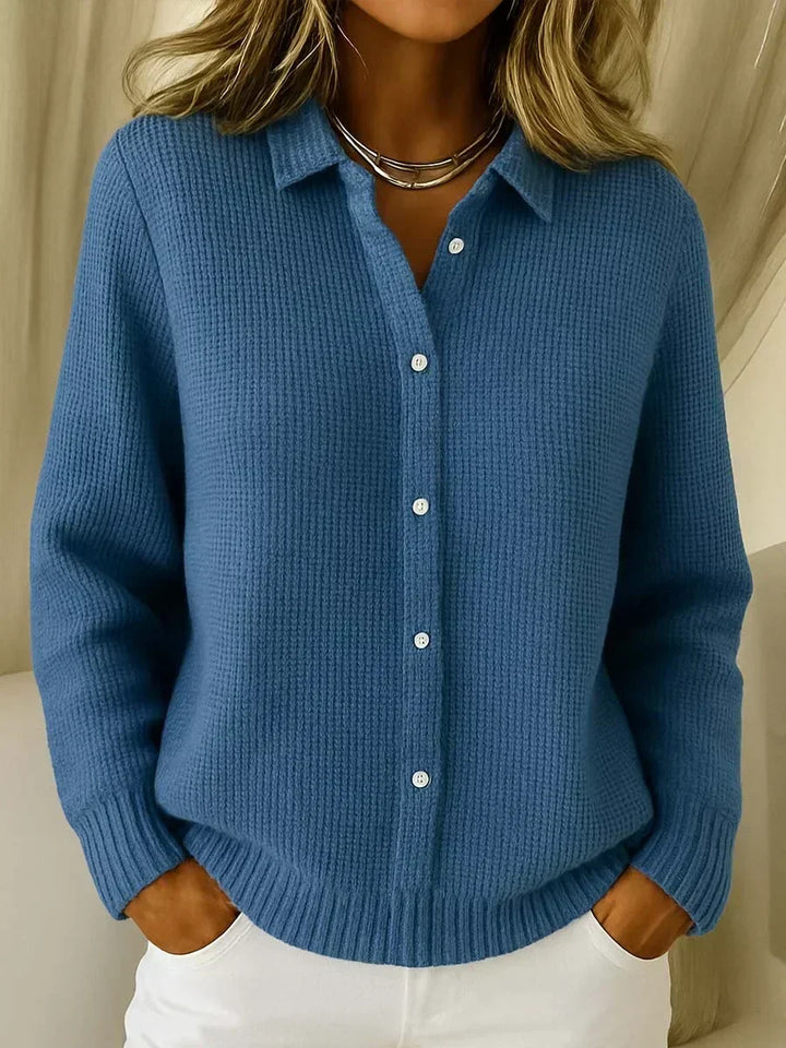 Hanni | Karierte Strickjacke mit Knöpfen