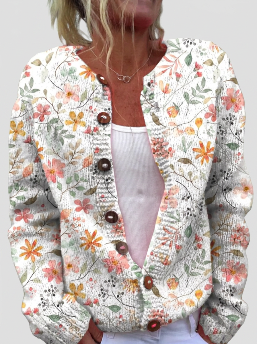 Greta™ | Cardigan mit Blütenzweigen