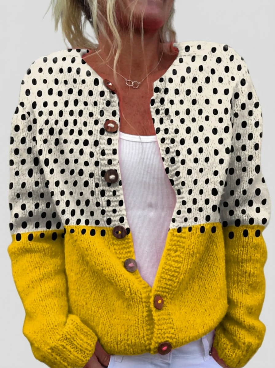 Sabine™ | Cardigan im Punkte-Mix