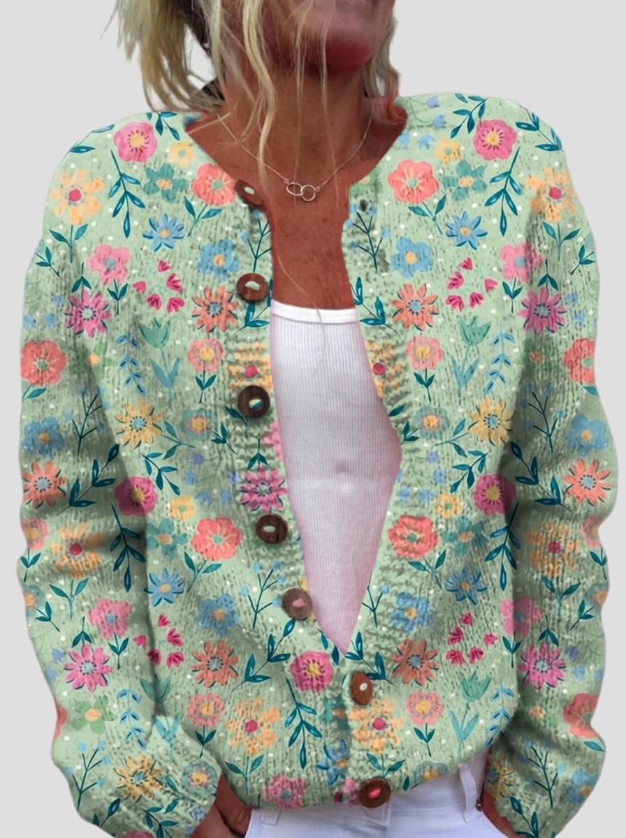 Monika™ | Cardigan mit zarten Blüten