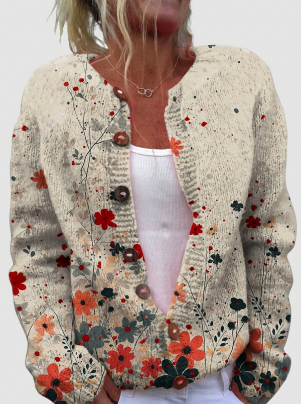 Sabrina™ | Cardigan mit Blütentupfen