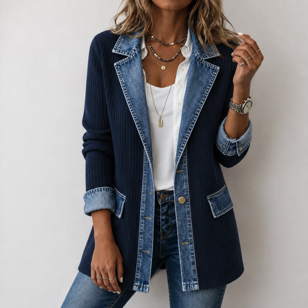 Damenjacke im Zweifarben-Look in Zweifarbig – Stefan Berlin