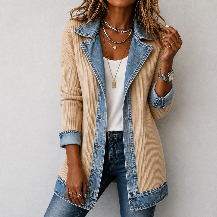 Damenjacke im Zweifarben-Look in Zweifarbig – Stefan Berlin