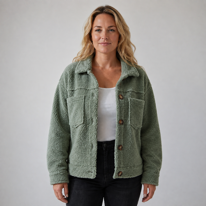 Lässige Hemdjacke für Damen in Grün – Stefan Berlin