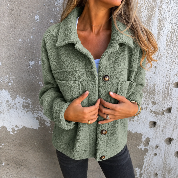 Lässige Hemdjacke für Damen in Grün – Stefan Berlin