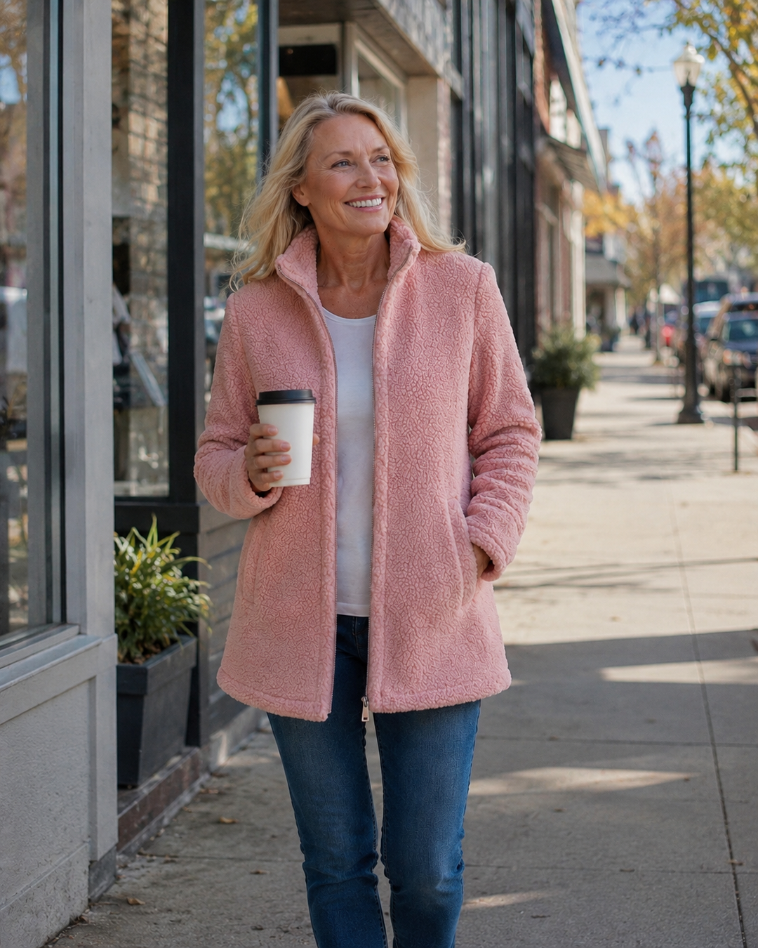 Weiche Kurzjacke in Rosa in Rosa – Stefan Berlin